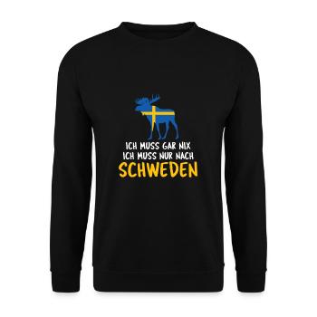 Schweden - Unisex Pullover - Schwarz - Vorne - Alina (178cm) & Michal (187cm)