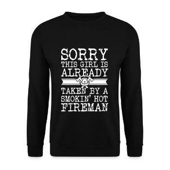 fire Department - Unisex Sweatshirt - black - Front - Alina (178cm) & Michal (187cm)