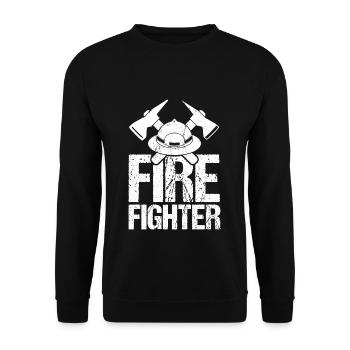 fire Department - Unisex Sweatshirt - black - Front - Alina (178cm) & Michal (187cm)