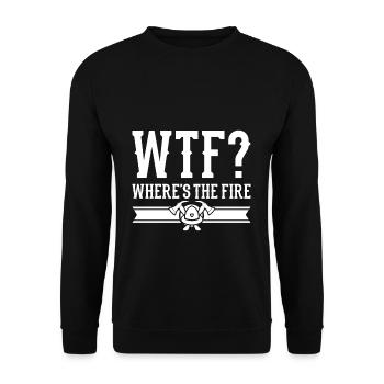 fire Department - Unisex Sweatshirt - black - Front - Alina (178cm) & Michal (187cm)