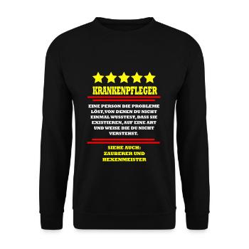 Nurse - Unisex Sweatshirt - black - Front - Alina (178cm) & Michal (187cm)