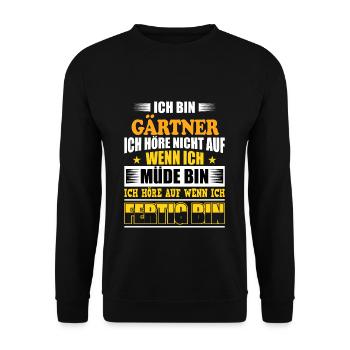 I am a gardener - Unisex Sweatshirt - black - Front - Alina (178cm) & Michal (187cm)