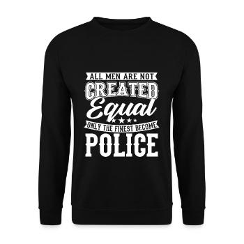 Polizei - Unisex Pullover - Schwarz - Vorne - Alina (178cm) & Michal (187cm)