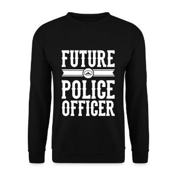 Polizei - Unisex Pullover - Schwarz - Vorne - Alina (178cm) & Michal (187cm)