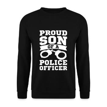 Polizei - Unisex Pullover - Schwarz - Vorne - Alina (178cm) & Michal (187cm)
