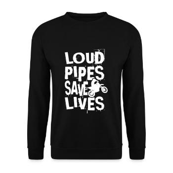 Moto - Sweat-shirt Unisexe - noir - Devant - Alina (178cm) & Michal (187cm)