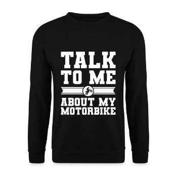 Motorcycle - Unisex Sweatshirt - black - Front - Alina (178cm) & Michal (187cm)