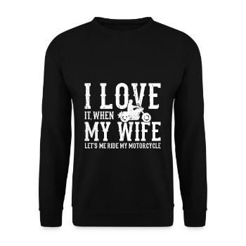 Moto - Sweat-shirt Unisexe - noir - Devant - Alina (178cm) & Michal (187cm)