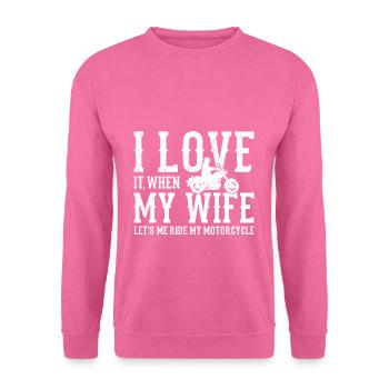 Motorrad - Unisex Pullover - Pink - Vorne