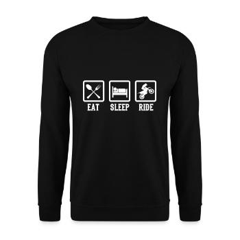 Motorcycle - Unisex Sweatshirt - black - Front - Alina (178cm) & Michal (187cm)