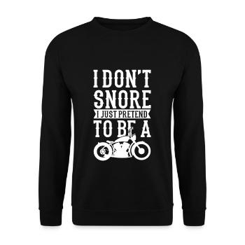 Motorcycle - Unisex Sweatshirt - black - Front - Alina (178cm) & Michal (187cm)