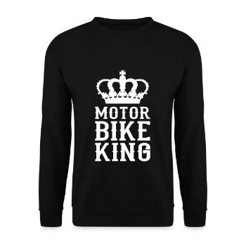 Motorcycle - Unisex Sweatshirt - black - Front - Alina (178cm) & Michal (187cm)