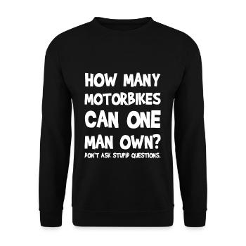 Motorcycle - Unisex Sweatshirt - black - Front - Alina (178cm) & Michal (187cm)