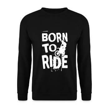 Motorrad - Unisex Pullover - Schwarz - Vorne - Alina (178cm) & Michal (187cm)