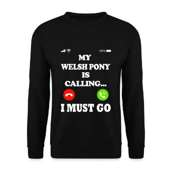 Mon poney Welsh appelle - Sweat-shirt Unisexe - noir - Devant - Alina (178cm) & Michal (187cm)