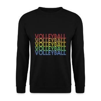 Volley-ball retro - Sweat-shirt Unisexe - noir - Devant - Alina (178cm) & Michal (187cm)