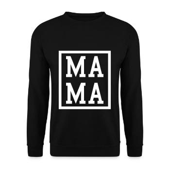 Mama - Unisex Pullover - Schwarz - Vorne - Alina (178cm) & Michal (187cm)