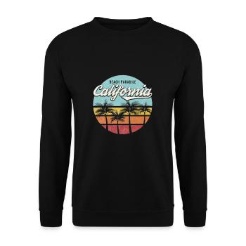 California Beach - Sweat-shirt Unisexe - noir - Devant - Alina (178cm) & Michal (187cm)