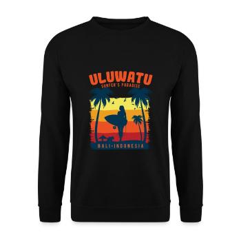 Bali surfing - Unisex Sweatshirt - black - Front - Alina (178cm) & Michal (187cm)