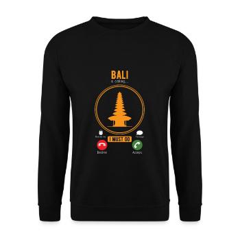 Bali - Unisex Sweatshirt - black - Front - Alina (178cm) & Michal (187cm)