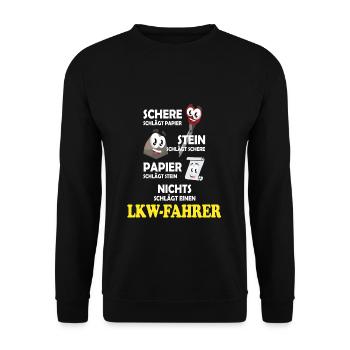 Truck driver - Unisex Sweatshirt - black - Front - Alina (178cm) & Michal (187cm)