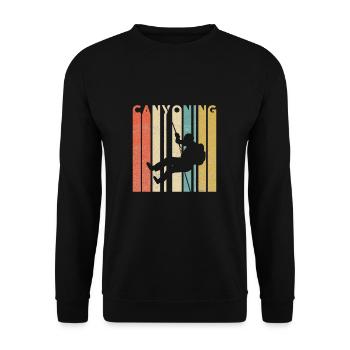 Canyoning - Unisex Sweatshirt - black - Front - Alina (178cm) & Michal (187cm)