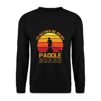 SUP paddle board - Unisex Sweatshirt - black - Front - Alina (178cm) & Michal (187cm)