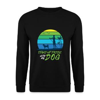 SUP dog - Unisex Sweatshirt - black - Front - Alina (178cm) & Michal (187cm)