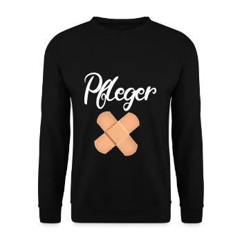 nurse - Unisex Sweatshirt - black - Front - Alina (178cm) & Michal (187cm)