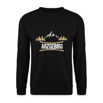 Design des monts Métallifères drôles - Sweat-shirt Unisexe - noir - Devant - Alina (178cm) & Michal (187cm)
