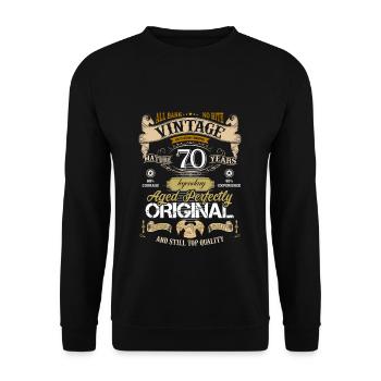 Vintage 70 years - Unisex Sweatshirt - black - Front - Alina (178cm) & Michal (187cm)