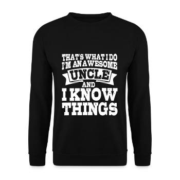 Onkel - Unisex Pullover - Schwarz - Vorne - Alina (178cm) & Michal (187cm)