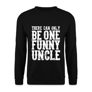 Onkel - Unisex Pullover - Schwarz - Vorne - Alina (178cm) & Michal (187cm)