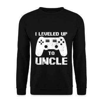Uncle Gamepad - Unisex Sweatshirt - black - Front - Alina (178cm) & Michal (187cm)