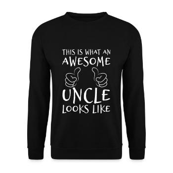 Onkel - Unisex Pullover - Schwarz - Vorne - Alina (178cm) & Michal (187cm)