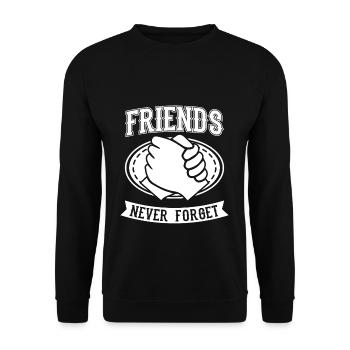 amitié - Sweat-shirt Unisexe - noir - Devant - Alina (178cm) & Michal (187cm)