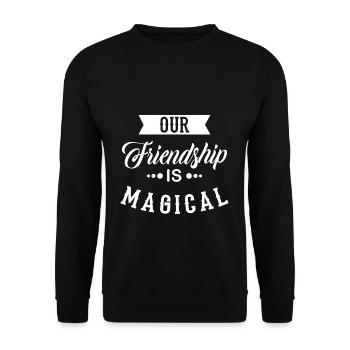 amitié - Sweat-shirt Unisexe - noir - Devant - Alina (178cm) & Michal (187cm)
