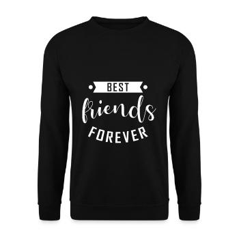 amitié - Sweat-shirt Unisexe - noir - Devant - Alina (178cm) & Michal (187cm)