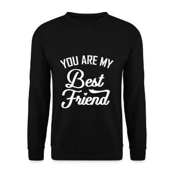 amitié - Sweat-shirt Unisexe - noir - Devant - Alina (178cm) & Michal (187cm)