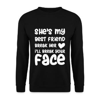 amitié - Sweat-shirt Unisexe - noir - Devant - Alina (178cm) & Michal (187cm)
