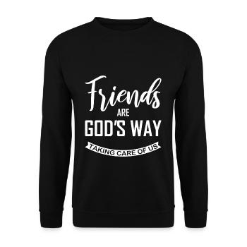 Friendship - Unisex Sweatshirt - black - Front - Alina (178cm) & Michal (187cm)