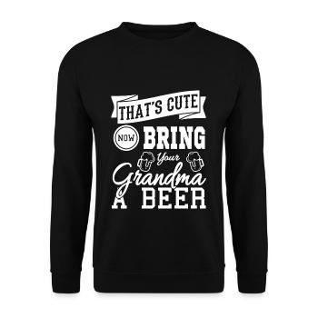 Granny - Unisex Sweatshirt - black - Front - Alina (178cm) & Michal (187cm)