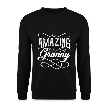 Granny - Unisex Sweatshirt - black - Front - Alina (178cm) & Michal (187cm)