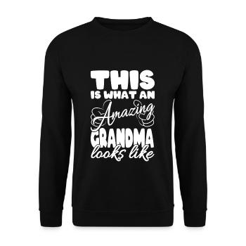 Granny - Unisex Sweatshirt - black - Front - Alina (178cm) & Michal (187cm)