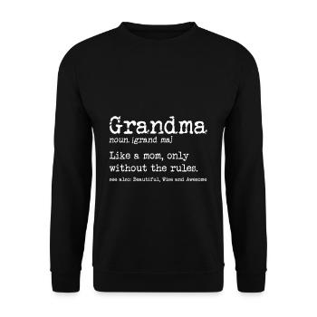 Granny - Unisex Sweatshirt - black - Front - Alina (178cm) & Michal (187cm)