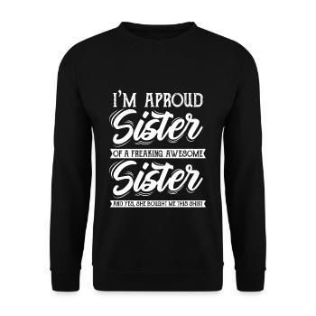sister - Unisex Sweatshirt - black - Front - Alina (178cm) & Michal (187cm)