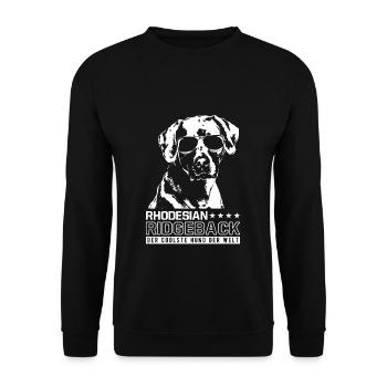 Rhodesian Ridgeback - Sweat-shirt Unisexe - noir - Devant - Alina (178cm) & Michal (187cm)
