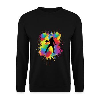 Frauen Handball - Unisex Pullover - Schwarz - Vorne - Alina (178cm) & Michal (187cm)