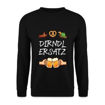 T-shirt de remplacement Dirndl pour le - Sweat-shirt Unisexe - noir - Devant - Alina (178cm) & Michal (187cm)