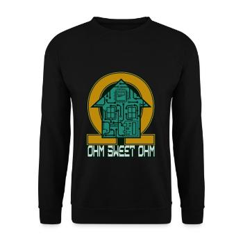 Ohm Sweet Ohm Widerstand Elekronik Elektroniker - Unisex Pullover - Schwarz - Vorne - Alina (178cm) & Michal (187cm)